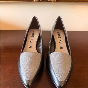 Anne Klein Black and Gray Heels